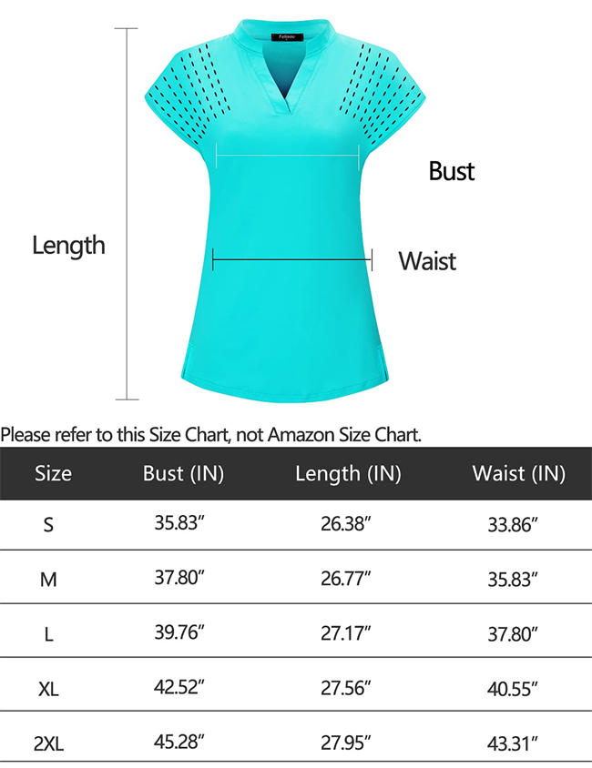 Felisou Womens V Neck Golf Polo Shirts Short Sleeve Sport Shirt Workout Tops